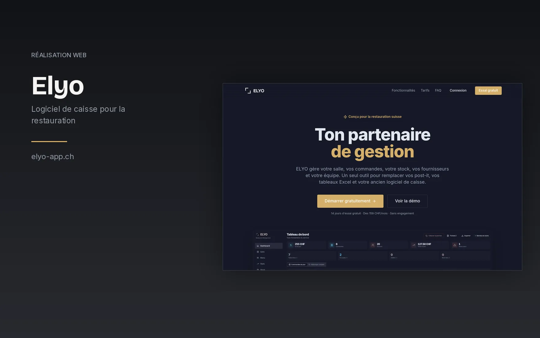 Aperçu du site Elyo réalisé par Partner In Design